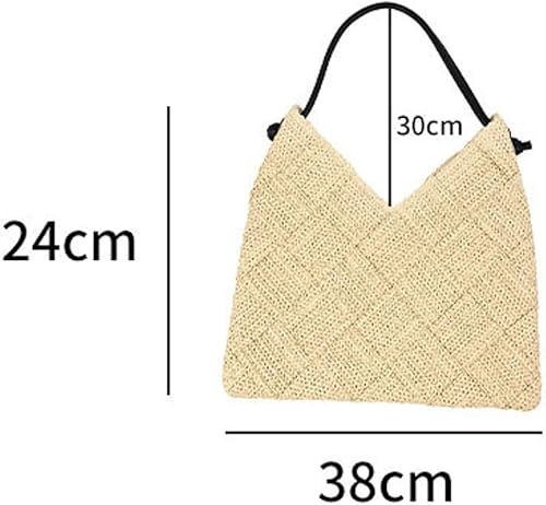 Woven Hobo Bag for Women Straw Beach Tote Handbag Stylish Shoulder Bag Large Capacity Purse for Travel Vacation
