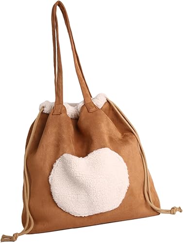Retro Suedes Bucket Bag With Drawstring Closure Fashion Underarm Bag Shoulder Handbag For Everyday Essential