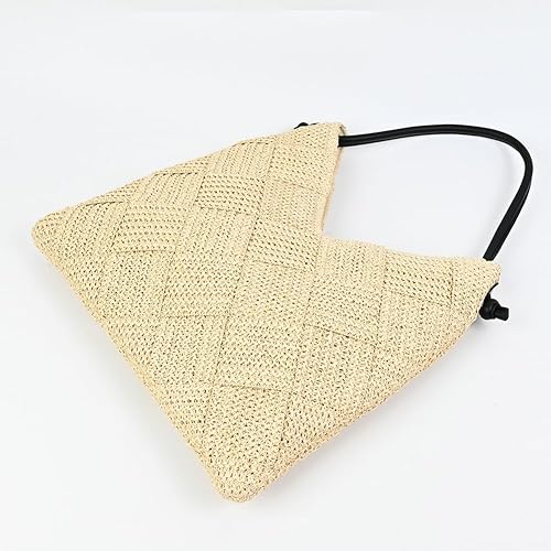 Woven Hobo Bag for Women Straw Beach Tote Handbag Stylish Shoulder Bag Large Capacity Purse for Travel Vacation