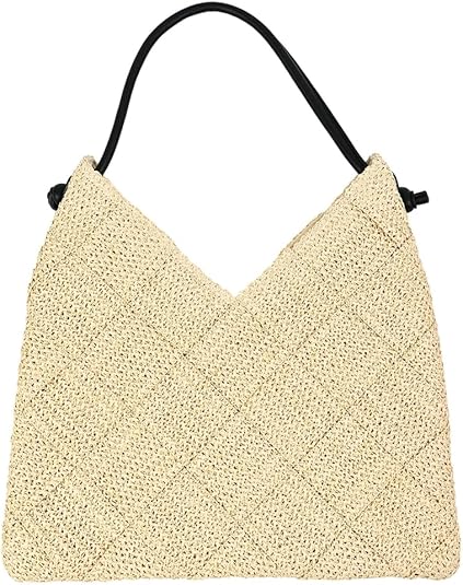 Woven Hobo Bag for Women Straw Beach Tote Handbag Stylish Shoulder Bag Large Capacity Purse for Travel Vacation